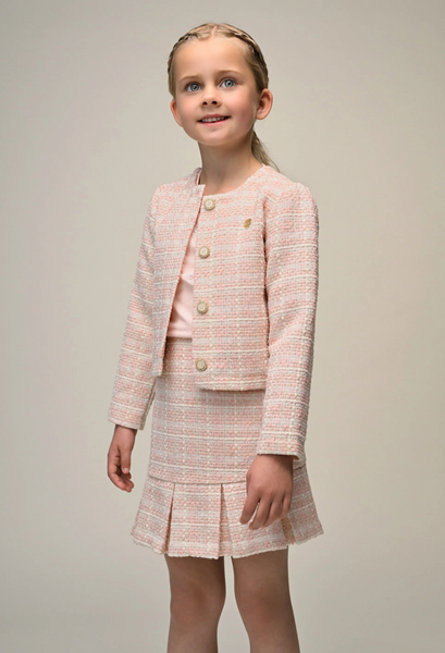 2pc Tweed Jacket & Skirt Set