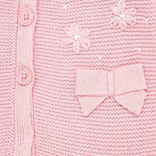 Fur Trim Flower Knit Coat