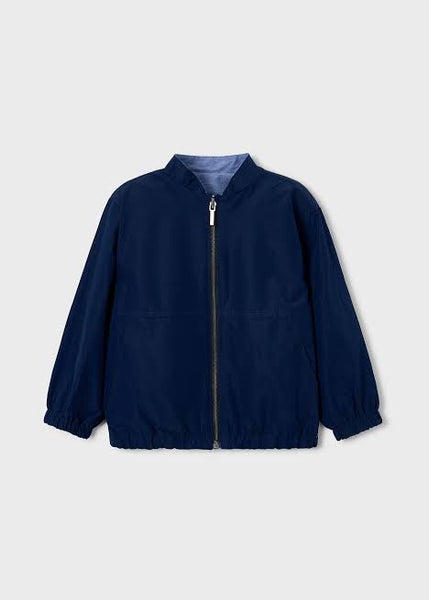 Reversible Linen/Shell Bomber Jacket