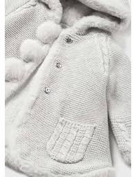 Pompom Fur Knited Sweater Jacket
