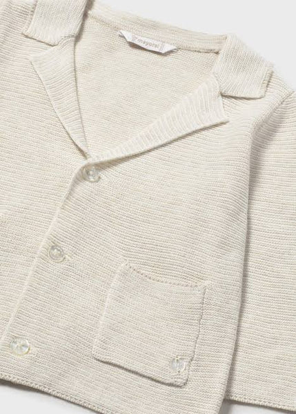 Tonal Stripe Jacket Style Cardigan