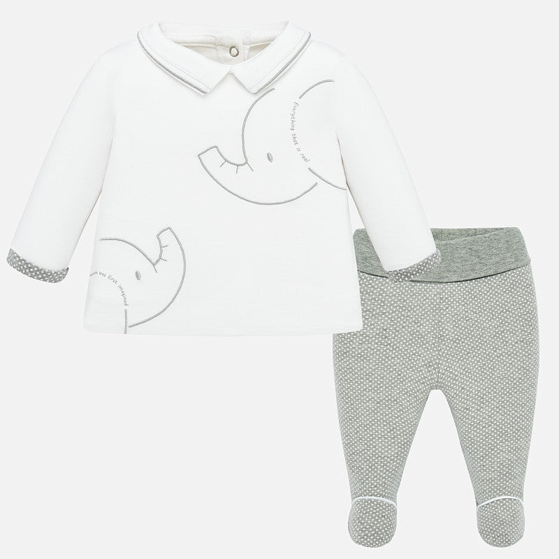 2pc Collared Elephant Cotton Set