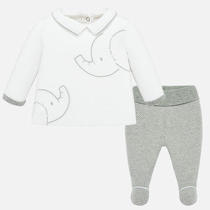 2pc Collared Elephant Cotton Set