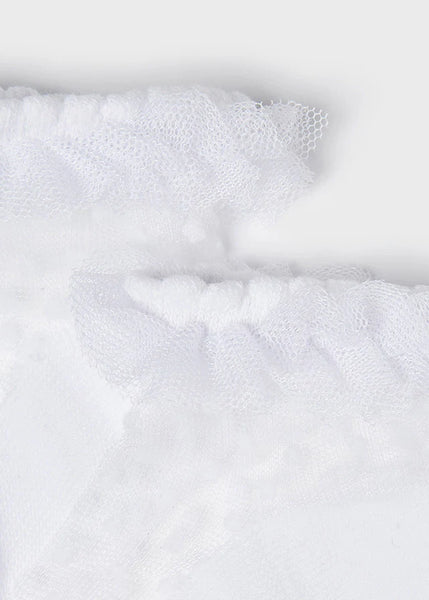 Organza Dot Ruffle Sock