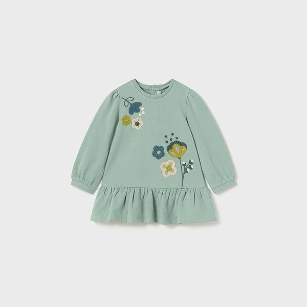 2pc Embroidered Flower Dress w/ Jeggings