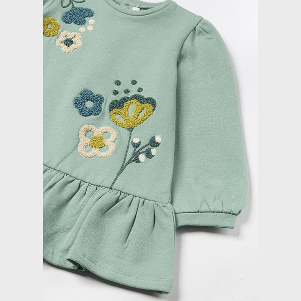 2pc Embroidered Flower Dress w/ Jeggings