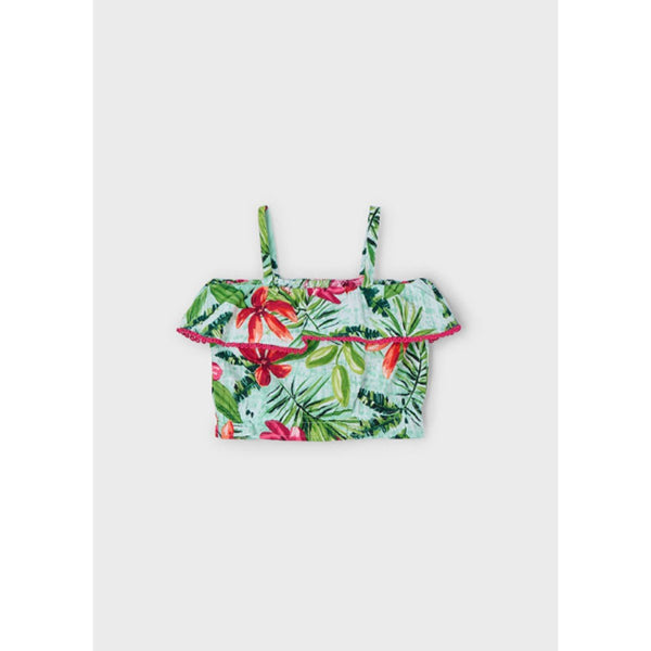 2pc Floral Printed Top & Skort Set