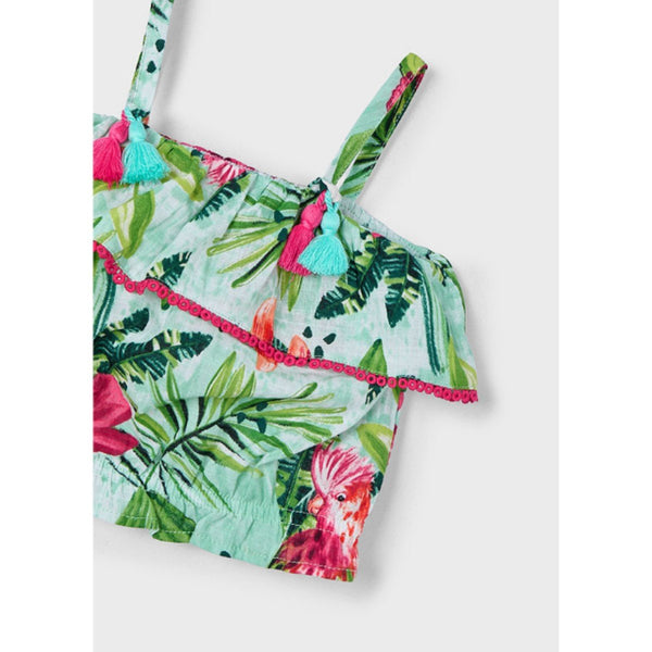 2pc Floral Printed Top & Skort Set