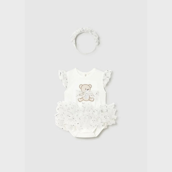 2pc Sparkle Tutu Bear Romper