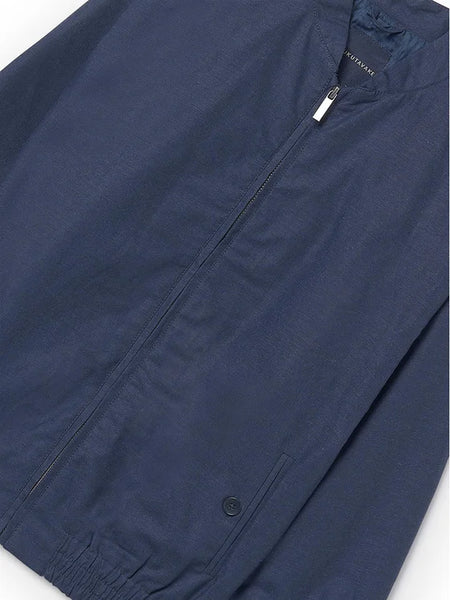 Tween Boys Linen Bomber Jacket