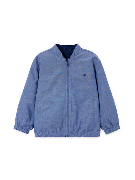 Reversible Linen/Shell Bomber Jacket
