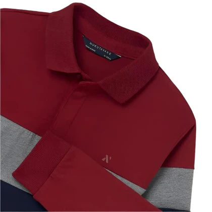Colour Block L/S Polo