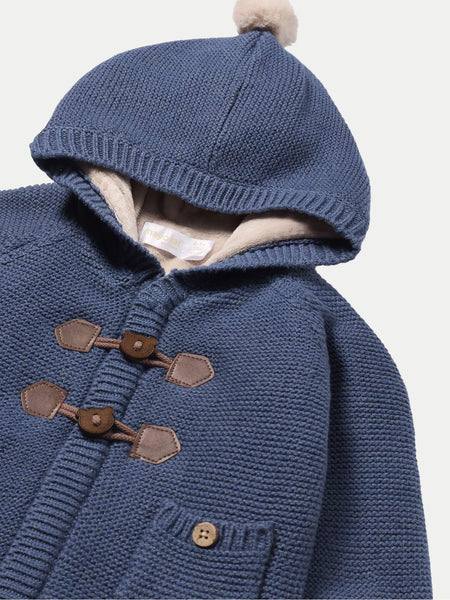 Fur Lined Knit Hooded Sweater