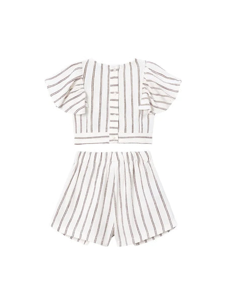 2pc Striped Skirt Set