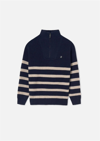 1/4 Zip Striped Pullover