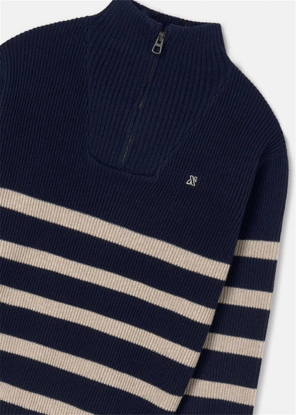 1/4 Zip Striped Pullover