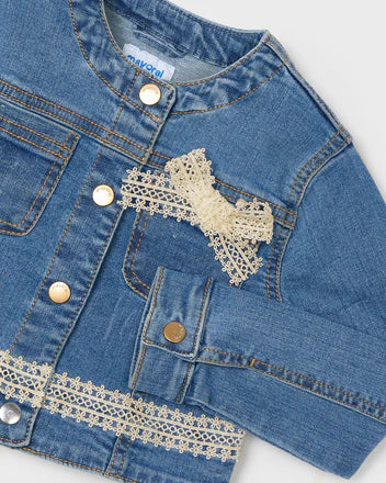 Lace Detail Jean Jacket