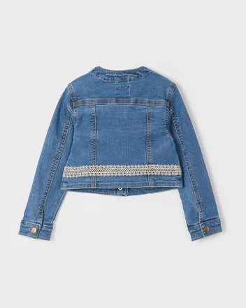 Lace Detail Jean Jacket