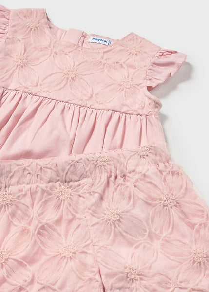 2pc Tulle Flower Short Set