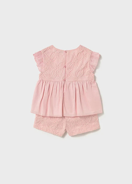 2pc Tulle Flower Short Set
