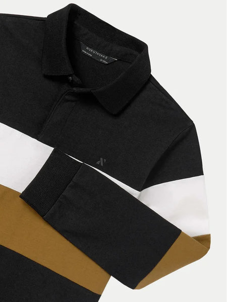 Colour Block L/S Polo