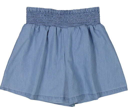 2pc Denim Chambray Short Set