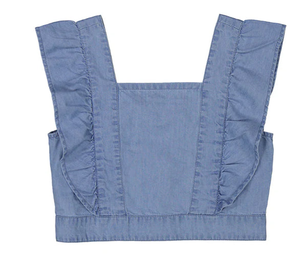 2pc Denim Chambray Short Set