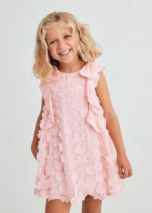 3-D Flower A-Line Party Dress