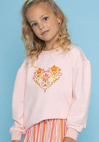 2pc Floral Heart SweatTop & Legging Set