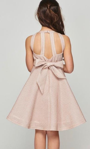 Halter Shimmer Embellished Dress