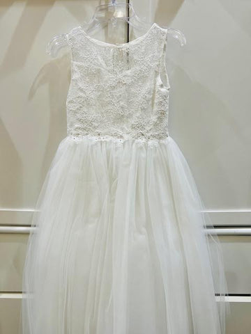 Lace Sweet Heart w. Broch Communion Dress