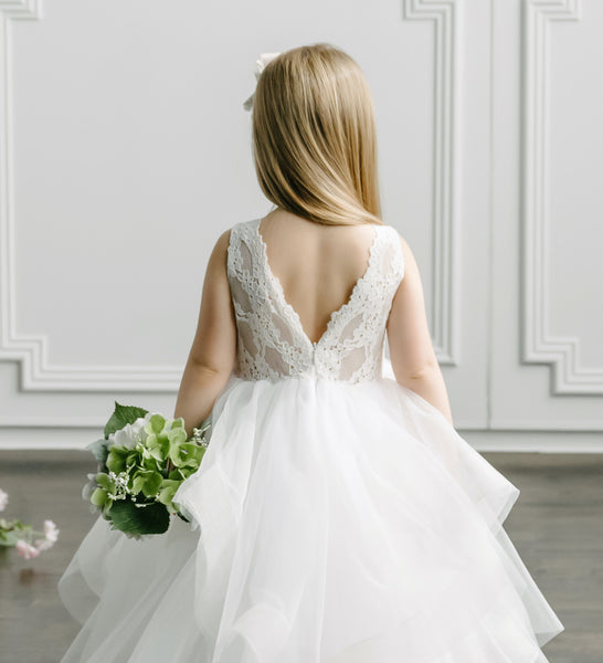 Sylvie-See-through V Lace Back with Horse Hair