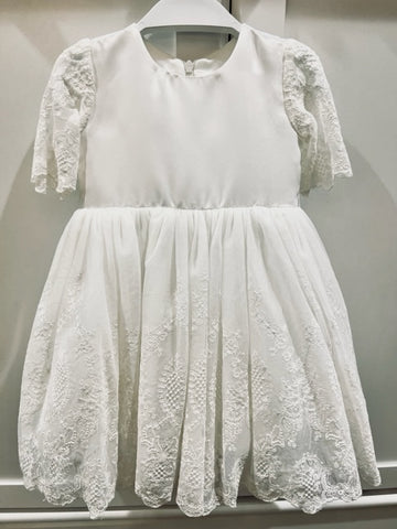 All Over Lace with Clean Top Baptism Dress