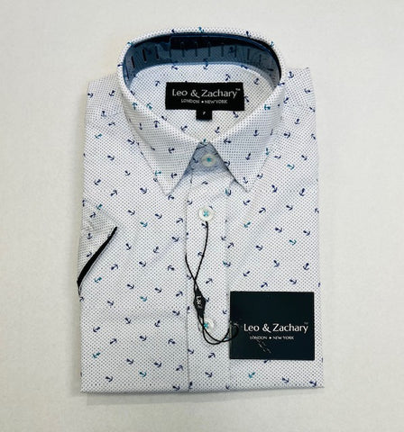 Short Sleeve Cayman Anchors Shirt