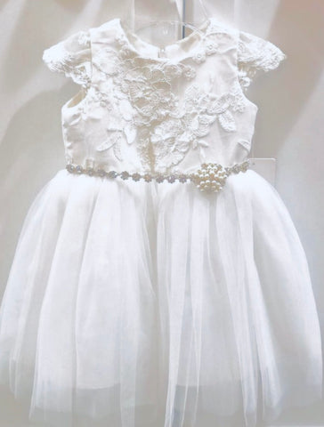 B854  Flower Lace Baptism Dress