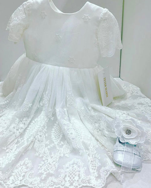 B62 Teter Warm All Over Lace Baptism Dress