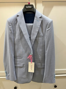 3pc Baby Blue Check Suit