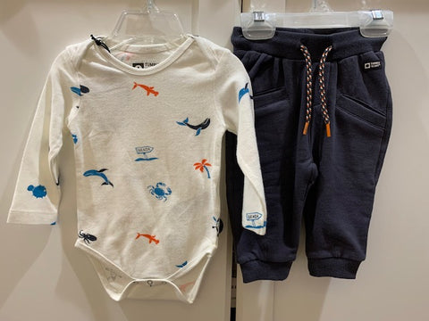 2pc Beach Onesie with Track Pant(AJES/ADDY)