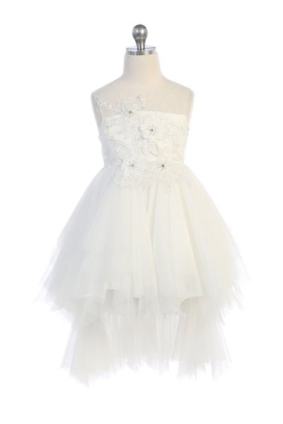 Lace Tank Hi-Low Tulle Party Dress