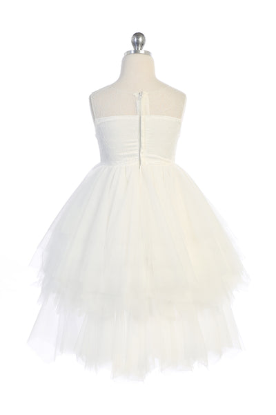 Lace Tank Hi-Low Tulle Party Dress