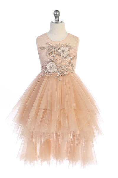 Lace Tank Hi-Low Tulle Party Dress