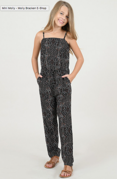 Molly Bracken Ethnic Print Jumpsuit