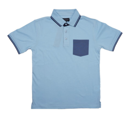 Blue Woven Polo