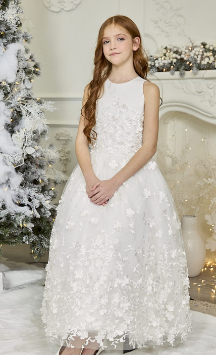 Tiny All Over Flower Tank Communion Dress