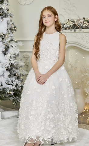Tiny All Over Flower Tank Communion Dress