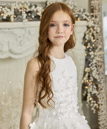 Tiny All Over Flower Tank Communion Dress