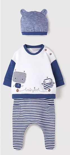 3pc BabyBot Pant Set with Hat