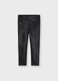 2pc Pleather Pant & Blouse Set