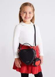 2pc Heart Quilted Purse