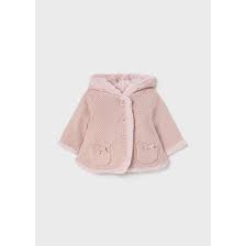 Pom Pom Knit Hooded Fur Lined Sweater Jacket